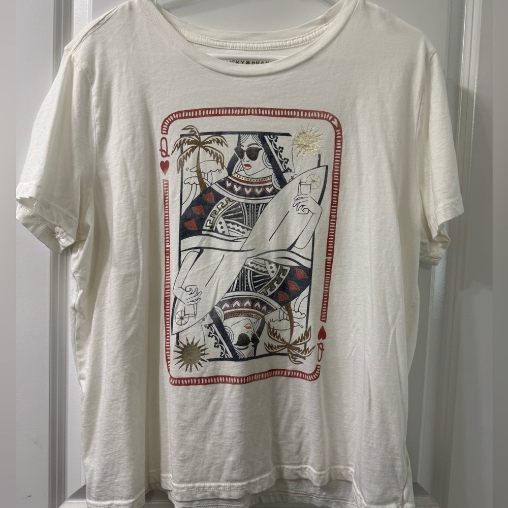 Lucky Brand White Graphic Tee